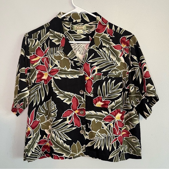 Tommy Bahama 100% Silk Button Up Shirt Short Sleeve Sz S Beach Resort Cruise - Picture 1 of 12